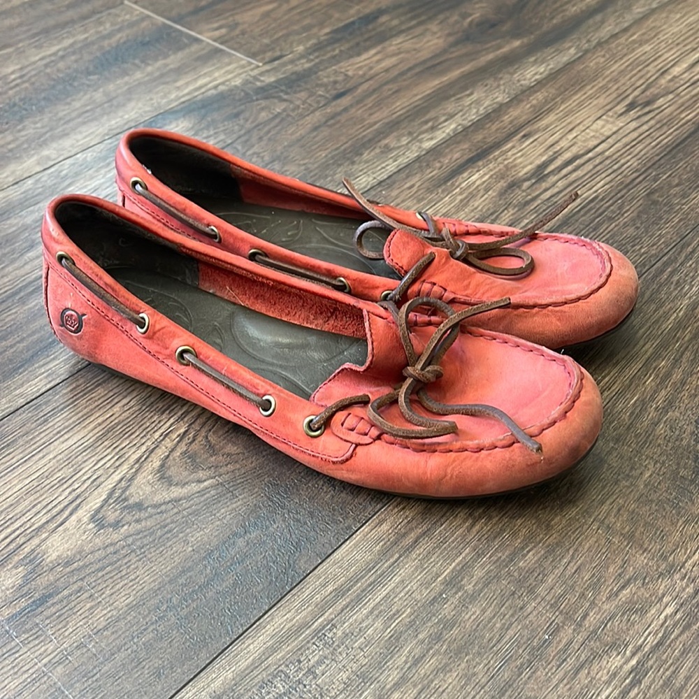 Born Red Leather Loafers
